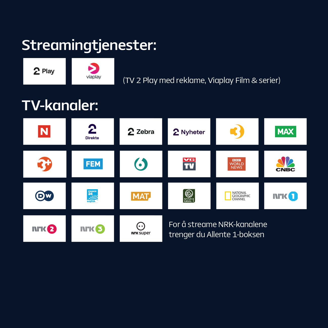 TV Via Streaming – Allente