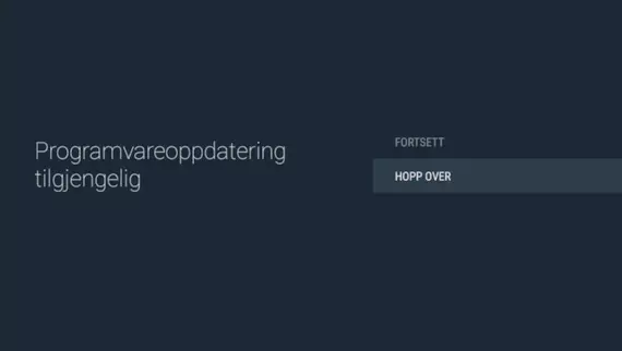 Programvareoppdatering tilgjengelig
